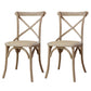 Solid Wood Traditional Dining Chairs Matte Finish Cross Back Side Chair Distressed Wood 2 Piece Set Clearhalo ' kitchen&dining_furn' 'Dining Chairs' 'Dining Tables & Seating' 'dining_chair' 'furn' 'furn_dining_chair' 'Furniture' 'furniture_dining_chair' 'Kitchen & Dining Furniture' 'kitchen' 3521881