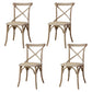 Solid Wood Traditional Dining Chairs Matte Finish Cross Back Side Chair Distressed Wood 4 Piece Set Clearhalo ' kitchen&dining_furn' 'Dining Chairs' 'Dining Tables & Seating' 'dining_chair' 'furn' 'furn_dining_chair' 'Furniture' 'furniture_dining_chair' 'Kitchen & Dining Furniture' 'kitchen' 3521882
