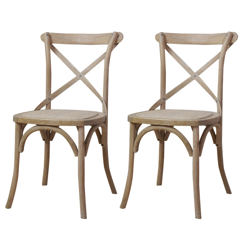 Solid Wood Traditional Dining Chairs Matte Finish Cross Back Side Chair Textured White 2 Piece Set Clearhalo ' kitchen&dining_furn' 'Dining Chairs' 'Dining Tables & Seating' 'dining_chair' 'furn' 'furn_dining_chair' 'Furniture' 'furniture_dining_chair' 'Kitchen & Dining Furniture' 'kitchen' 3521884