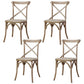 Solid Wood Traditional Dining Chairs Matte Finish Cross Back Side Chair Textured White 4 Piece Set Clearhalo ' kitchen&dining_furn' 'Dining Chairs' 'Dining Tables & Seating' 'dining_chair' 'furn' 'furn_dining_chair' 'Furniture' 'furniture_dining_chair' 'Kitchen & Dining Furniture' 'kitchen' 3521885