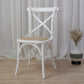 Solid Wood Traditional Dining Chairs Matte Finish Cross Back Side Chair Off-White 1 Piece Clearhalo ' kitchen&dining_furn' 'Dining Chairs' 'Dining Tables & Seating' 'dining_chair' 'furn' 'furn_dining_chair' 'Furniture' 'furniture_dining_chair' 'Kitchen & Dining Furniture' 'kitchen' 3521886