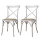 Solid Wood Traditional Dining Chairs Matte Finish Cross Back Side Chair Off-White 2 Piece Set Clearhalo ' kitchen&dining_furn' 'Dining Chairs' 'Dining Tables & Seating' 'dining_chair' 'furn' 'furn_dining_chair' 'Furniture' 'furniture_dining_chair' 'Kitchen & Dining Furniture' 'kitchen' 3521887