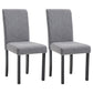 Contemporary Home Side Chair Parsons Back Upholstered Wood Dining Room Chair Grey 2 Piece Set Black Clearhalo ' kitchen&dining_furn' 'Dining Chairs' 'Dining Tables & Seating' 'dining_chair' 'furn' 'furn_dining_chair' 'Furniture' 'furniture_dining_chair' 'Kitchen & Dining Furniture' 'kitchen' 3521892