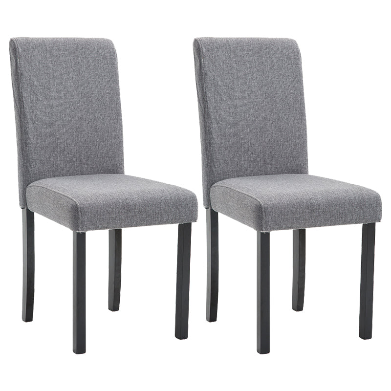 Contemporary Home Side Chair Parsons Back Upholstered Wood Dining Room Chair Grey 2 Piece Set Black Clearhalo ' kitchen&dining_furn' 'Dining Chairs' 'Dining Tables & Seating' 'dining_chair' 'furn' 'furn_dining_chair' 'Furniture' 'furniture_dining_chair' 'Kitchen & Dining Furniture' 'kitchen' 3521892