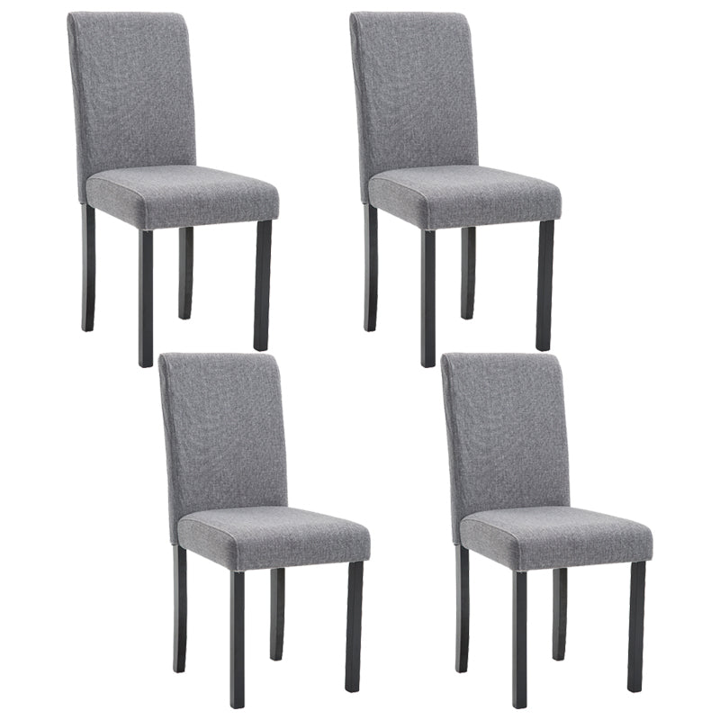 Contemporary Home Side Chair Parsons Back Upholstered Wood Dining Room Chair Grey 4 Piece Set Black Clearhalo ' kitchen&dining_furn' 'Dining Chairs' 'Dining Tables & Seating' 'dining_chair' 'furn' 'furn_dining_chair' 'Furniture' 'furniture_dining_chair' 'Kitchen & Dining Furniture' 'kitchen' 3521894