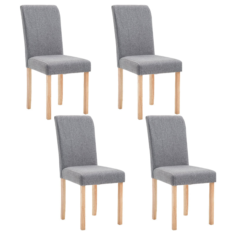 Contemporary Home Side Chair Parsons Back Upholstered Wood Dining Room Chair Grey 4 Piece Set Natural Wood Clearhalo ' kitchen&dining_furn' 'Dining Chairs' 'Dining Tables & Seating' 'dining_chair' 'furn' 'furn_dining_chair' 'Furniture' 'furniture_dining_chair' 'Kitchen & Dining Furniture' 'kitchen' 3521898