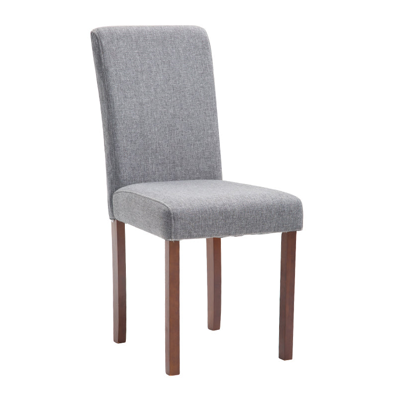Contemporary Home Side Chair Parsons Back Upholstered Wood Dining Room Chair Grey 1 Piece Walnut Clearhalo ' kitchen&dining_furn' 'Dining Chairs' 'Dining Tables & Seating' 'dining_chair' 'furn' 'furn_dining_chair' 'Furniture' 'furniture_dining_chair' 'Kitchen & Dining Furniture' 'kitchen' 3521900