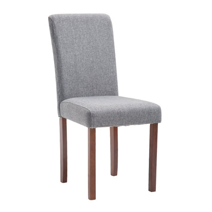 Contemporary Home Side Chair Parsons Back Upholstered Wood Dining Room Chair Grey 1 Piece Walnut Clearhalo ' kitchen&dining_furn' 'Dining Chairs' 'Dining Tables & Seating' 'dining_chair' 'furn' 'furn_dining_chair' 'Furniture' 'furniture_dining_chair' 'Kitchen & Dining Furniture' 'kitchen' 3521900