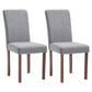 Contemporary Home Side Chair Parsons Back Upholstered Wood Dining Room Chair Grey 2 Piece Set Walnut Clearhalo ' kitchen&dining_furn' 'Dining Chairs' 'Dining Tables & Seating' 'dining_chair' 'furn' 'furn_dining_chair' 'Furniture' 'furniture_dining_chair' 'Kitchen & Dining Furniture' 'kitchen' 3521902