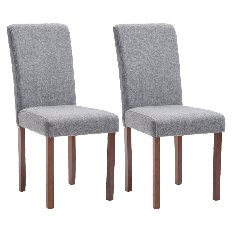 Contemporary Home Side Chair Parsons Back Upholstered Wood Dining Room Chair Grey 2 Piece Set Walnut Clearhalo ' kitchen&dining_furn' 'Dining Chairs' 'Dining Tables & Seating' 'dining_chair' 'furn' 'furn_dining_chair' 'Furniture' 'furniture_dining_chair' 'Kitchen & Dining Furniture' 'kitchen' 3521902