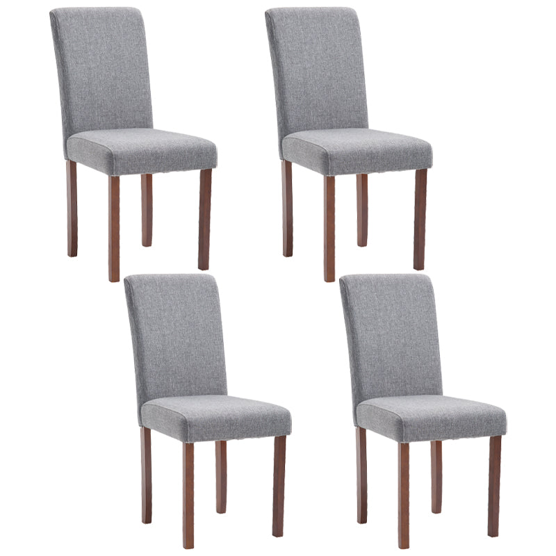 Contemporary Home Side Chair Parsons Back Upholstered Wood Dining Room Chair Grey 4 Piece Set Walnut Clearhalo ' kitchen&dining_furn' 'Dining Chairs' 'Dining Tables & Seating' 'dining_chair' 'furn' 'furn_dining_chair' 'Furniture' 'furniture_dining_chair' 'Kitchen & Dining Furniture' 'kitchen' 3521903