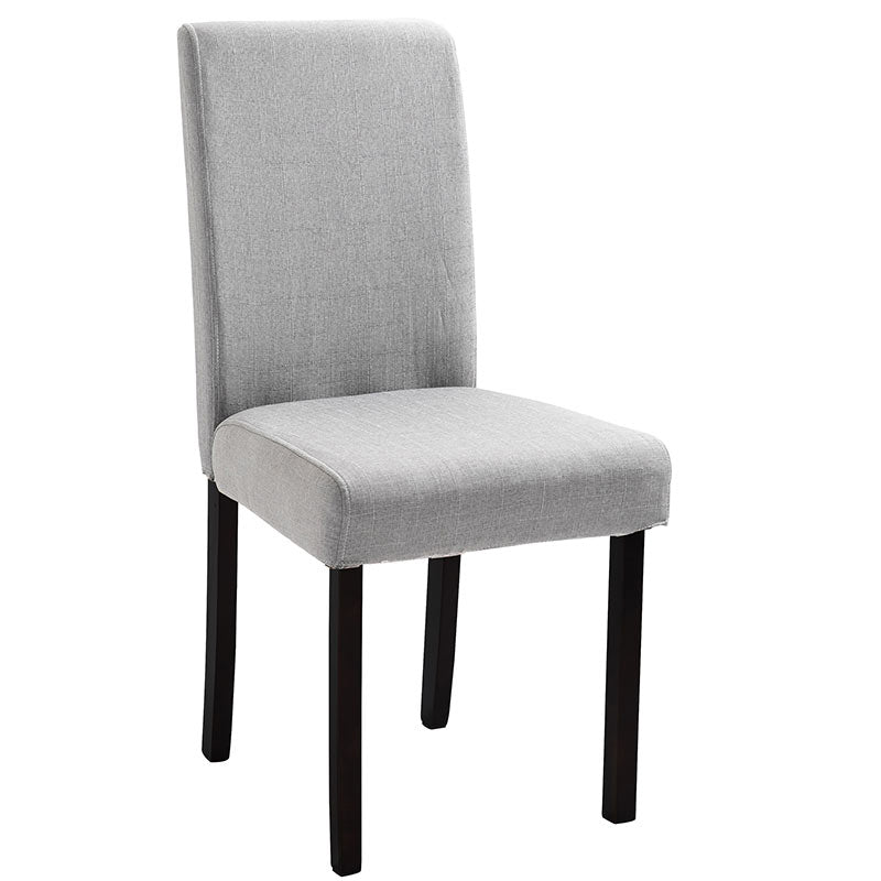 Contemporary Home Side Chair Parsons Back Upholstered Wood Dining Room Chair Off-White 1 Piece Black Clearhalo ' kitchen&dining_furn' 'Dining Chairs' 'Dining Tables & Seating' 'dining_chair' 'furn' 'furn_dining_chair' 'Furniture' 'furniture_dining_chair' 'Kitchen & Dining Furniture' 'kitchen' 3521906