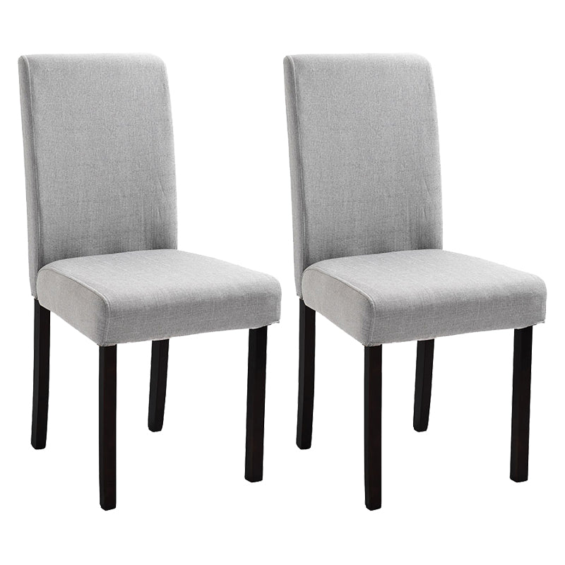 Contemporary Home Side Chair Parsons Back Upholstered Wood Dining Room Chair Off-White 2 Piece Set Black Clearhalo ' kitchen&dining_furn' 'Dining Chairs' 'Dining Tables & Seating' 'dining_chair' 'furn' 'furn_dining_chair' 'Furniture' 'furniture_dining_chair' 'Kitchen & Dining Furniture' 'kitchen' 3521908
