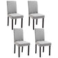 Contemporary Home Side Chair Parsons Back Upholstered Wood Dining Room Chair Off-White 4 Piece Set Black Clearhalo ' kitchen&dining_furn' 'Dining Chairs' 'Dining Tables & Seating' 'dining_chair' 'furn' 'furn_dining_chair' 'Furniture' 'furniture_dining_chair' 'Kitchen & Dining Furniture' 'kitchen' 3521910