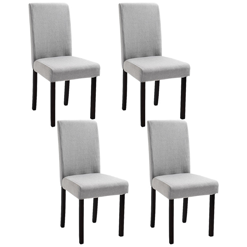 Contemporary Home Side Chair Parsons Back Upholstered Wood Dining Room Chair Off-White 4 Piece Set Black Clearhalo ' kitchen&dining_furn' 'Dining Chairs' 'Dining Tables & Seating' 'dining_chair' 'furn' 'furn_dining_chair' 'Furniture' 'furniture_dining_chair' 'Kitchen & Dining Furniture' 'kitchen' 3521910