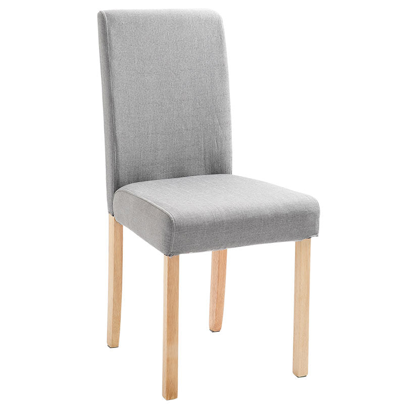Contemporary Home Side Chair Parsons Back Upholstered Wood Dining Room Chair Off-White 1 Piece Natural Wood Clearhalo ' kitchen&dining_furn' 'Dining Chairs' 'Dining Tables & Seating' 'dining_chair' 'furn' 'furn_dining_chair' 'Furniture' 'furniture_dining_chair' 'Kitchen & Dining Furniture' 'kitchen' 3521911
