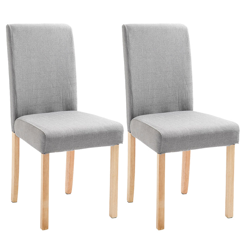 Contemporary Home Side Chair Parsons Back Upholstered Wood Dining Room Chair Off-White 2 Piece Set Natural Wood Clearhalo ' kitchen&dining_furn' 'Dining Chairs' 'Dining Tables & Seating' 'dining_chair' 'furn' 'furn_dining_chair' 'Furniture' 'furniture_dining_chair' 'Kitchen & Dining Furniture' 'kitchen' 3521913