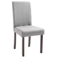 Contemporary Home Side Chair Parsons Back Upholstered Wood Dining Room Chair Off-White 1 Piece Walnut Clearhalo ' kitchen&dining_furn' 'Dining Chairs' 'Dining Tables & Seating' 'dining_chair' 'furn' 'furn_dining_chair' 'Furniture' 'furniture_dining_chair' 'Kitchen & Dining Furniture' 'kitchen' 3521915