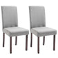 Contemporary Home Side Chair Parsons Back Upholstered Wood Dining Room Chair Off-White 2 Piece Set Walnut Clearhalo ' kitchen&dining_furn' 'Dining Chairs' 'Dining Tables & Seating' 'dining_chair' 'furn' 'furn_dining_chair' 'Furniture' 'furniture_dining_chair' 'Kitchen & Dining Furniture' 'kitchen' 3521916