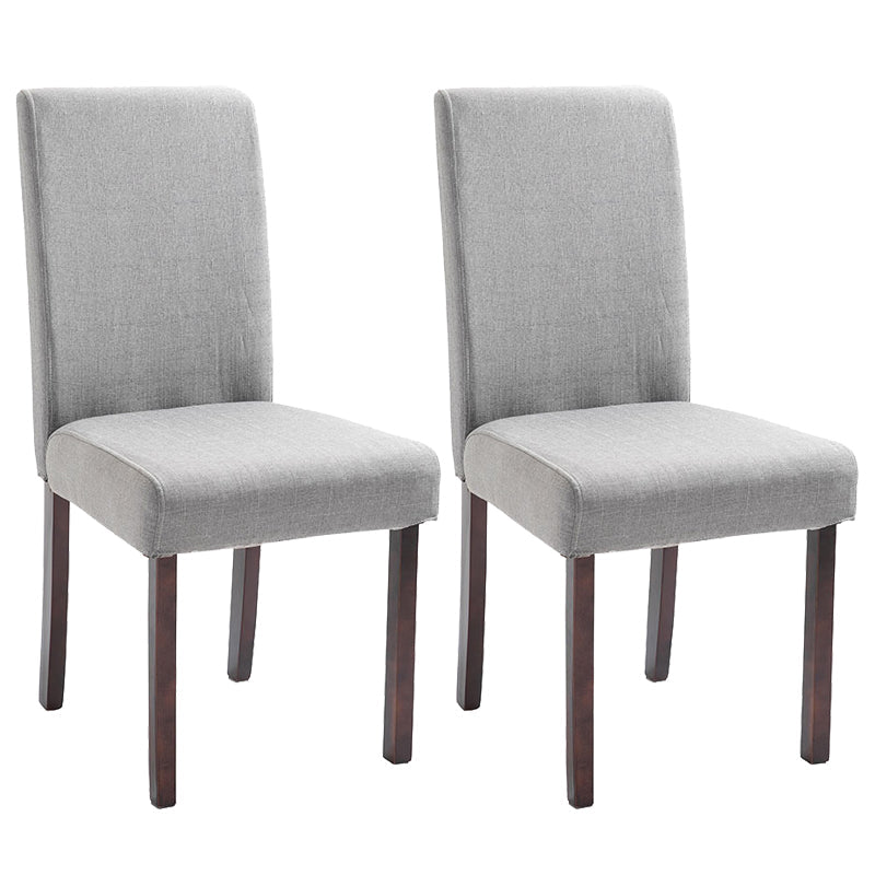 Contemporary Home Side Chair Parsons Back Upholstered Wood Dining Room Chair Off-White 2 Piece Set Walnut Clearhalo ' kitchen&dining_furn' 'Dining Chairs' 'Dining Tables & Seating' 'dining_chair' 'furn' 'furn_dining_chair' 'Furniture' 'furniture_dining_chair' 'Kitchen & Dining Furniture' 'kitchen' 3521916