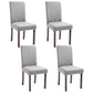 Contemporary Home Side Chair Parsons Back Upholstered Wood Dining Room Chair Off-White 4 Piece Set Walnut Clearhalo ' kitchen&dining_furn' 'Dining Chairs' 'Dining Tables & Seating' 'dining_chair' 'furn' 'furn_dining_chair' 'Furniture' 'furniture_dining_chair' 'Kitchen & Dining Furniture' 'kitchen' 3521917