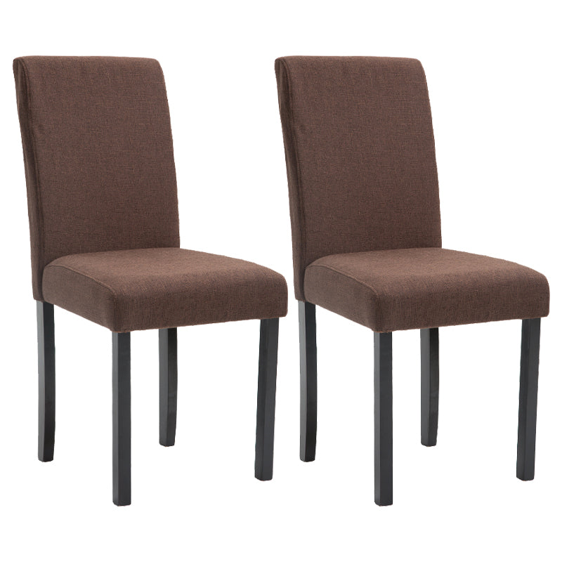 Contemporary Home Side Chair Parsons Back Upholstered Wood Dining Room Chair Brown 2 Piece Set Black Clearhalo ' kitchen&dining_furn' 'Dining Chairs' 'Dining Tables & Seating' 'dining_chair' 'furn' 'furn_dining_chair' 'Furniture' 'furniture_dining_chair' 'Kitchen & Dining Furniture' 'kitchen' 3521919