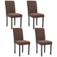 Contemporary Home Side Chair Parsons Back Upholstered Wood Dining Room Chair Brown 4 Piece Set Black Clearhalo ' kitchen&dining_furn' 'Dining Chairs' 'Dining Tables & Seating' 'dining_chair' 'furn' 'furn_dining_chair' 'Furniture' 'furniture_dining_chair' 'Kitchen & Dining Furniture' 'kitchen' 3521920
