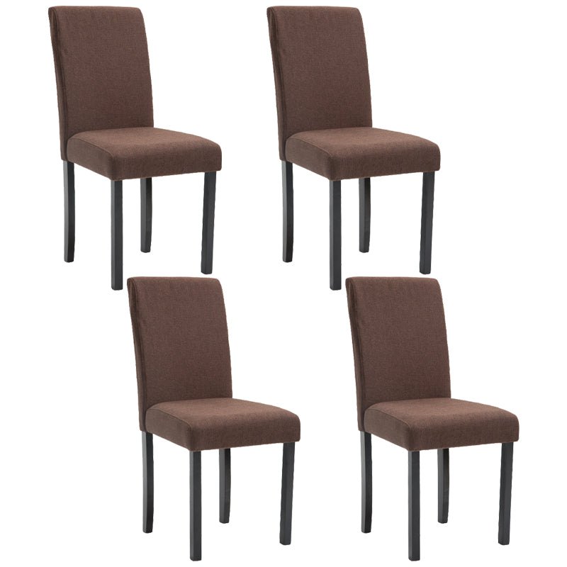 Contemporary Home Side Chair Parsons Back Upholstered Wood Dining Room Chair Brown 4 Piece Set Black Clearhalo ' kitchen&dining_furn' 'Dining Chairs' 'Dining Tables & Seating' 'dining_chair' 'furn' 'furn_dining_chair' 'Furniture' 'furniture_dining_chair' 'Kitchen & Dining Furniture' 'kitchen' 3521920