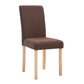 Contemporary Home Side Chair Parsons Back Upholstered Wood Dining Room Chair Brown 1 Piece Natural Wood Clearhalo ' kitchen&dining_furn' 'Dining Chairs' 'Dining Tables & Seating' 'dining_chair' 'furn' 'furn_dining_chair' 'Furniture' 'furniture_dining_chair' 'Kitchen & Dining Furniture' 'kitchen' 3521921