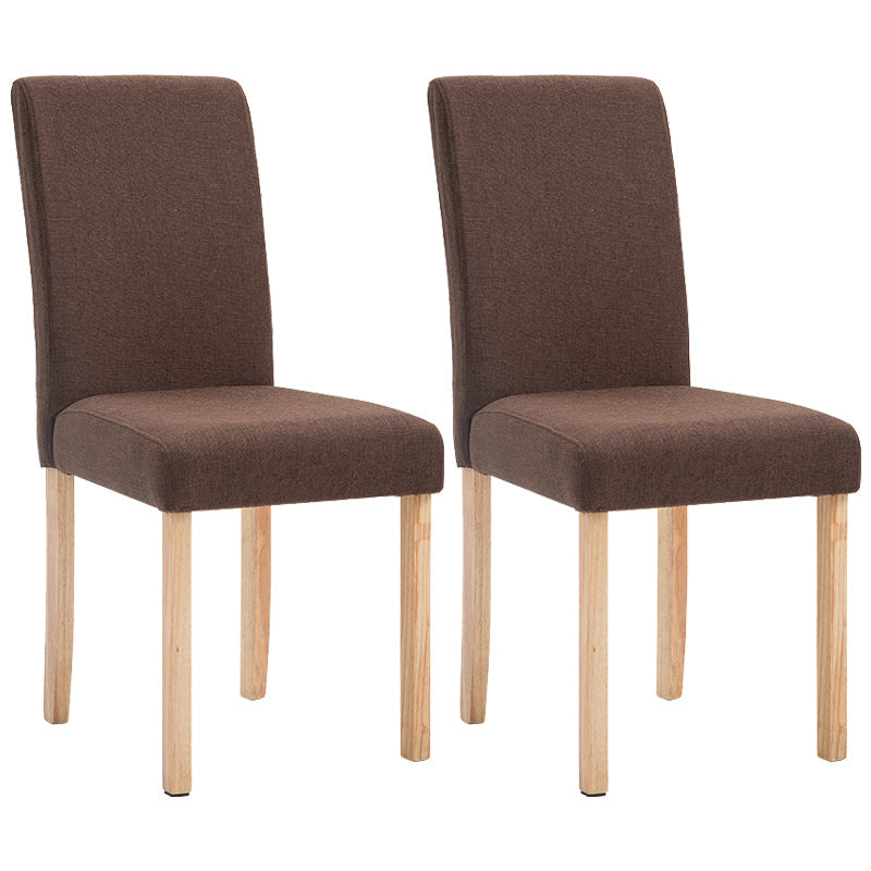 Contemporary Home Side Chair Parsons Back Upholstered Wood Dining Room Chair Brown 2 Piece Set Natural Wood Clearhalo ' kitchen&dining_furn' 'Dining Chairs' 'Dining Tables & Seating' 'dining_chair' 'furn' 'furn_dining_chair' 'Furniture' 'furniture_dining_chair' 'Kitchen & Dining Furniture' 'kitchen' 3521922