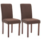 Contemporary Home Side Chair Parsons Back Upholstered Wood Dining Room Chair Brown 2 Piece Set Walnut Clearhalo ' kitchen&dining_furn' 'Dining Chairs' 'Dining Tables & Seating' 'dining_chair' 'furn' 'furn_dining_chair' 'Furniture' 'furniture_dining_chair' 'Kitchen & Dining Furniture' 'kitchen' 3521925