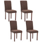Contemporary Home Side Chair Parsons Back Upholstered Wood Dining Room Chair Brown 4 Piece Set Walnut Clearhalo ' kitchen&dining_furn' 'Dining Chairs' 'Dining Tables & Seating' 'dining_chair' 'furn' 'furn_dining_chair' 'Furniture' 'furniture_dining_chair' 'Kitchen & Dining Furniture' 'kitchen' 3521926