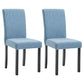Contemporary Home Side Chair Parsons Back Upholstered Wood Dining Room Chair Light Blue 2 Piece Set Black Clearhalo ' kitchen&dining_furn' 'Dining Chairs' 'Dining Tables & Seating' 'dining_chair' 'furn' 'furn_dining_chair' 'Furniture' 'furniture_dining_chair' 'Kitchen & Dining Furniture' 'kitchen' 3521928