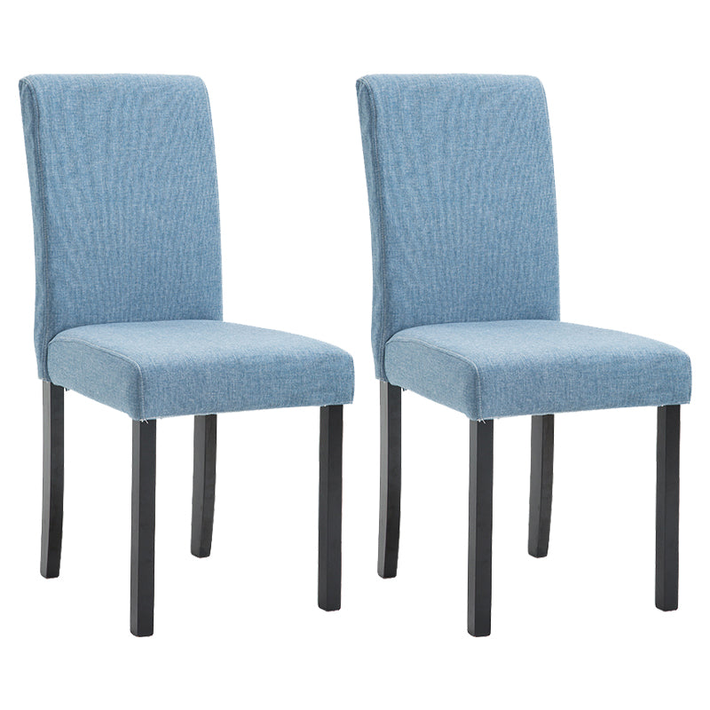 Contemporary Home Side Chair Parsons Back Upholstered Wood Dining Room Chair Light Blue 2 Piece Set Black Clearhalo ' kitchen&dining_furn' 'Dining Chairs' 'Dining Tables & Seating' 'dining_chair' 'furn' 'furn_dining_chair' 'Furniture' 'furniture_dining_chair' 'Kitchen & Dining Furniture' 'kitchen' 3521928