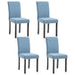Contemporary Home Side Chair Parsons Back Upholstered Wood Dining Room Chair Light Blue 4 Piece Set Black Clearhalo ' kitchen&dining_furn' 'Dining Chairs' 'Dining Tables & Seating' 'dining_chair' 'furn' 'furn_dining_chair' 'Furniture' 'furniture_dining_chair' 'Kitchen & Dining Furniture' 'kitchen' 3521929