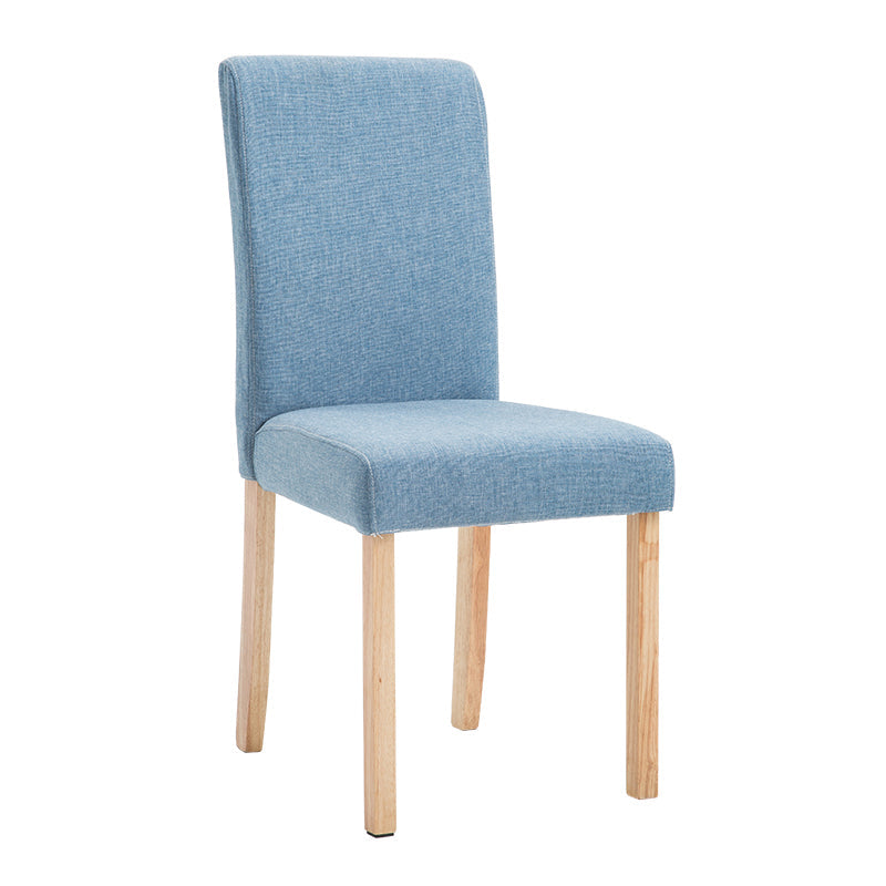 Contemporary Home Side Chair Parsons Back Upholstered Wood Dining Room Chair Light Blue 1 Piece Natural Wood Clearhalo ' kitchen&dining_furn' 'Dining Chairs' 'Dining Tables & Seating' 'dining_chair' 'furn' 'furn_dining_chair' 'Furniture' 'furniture_dining_chair' 'Kitchen & Dining Furniture' 'kitchen' 3521930