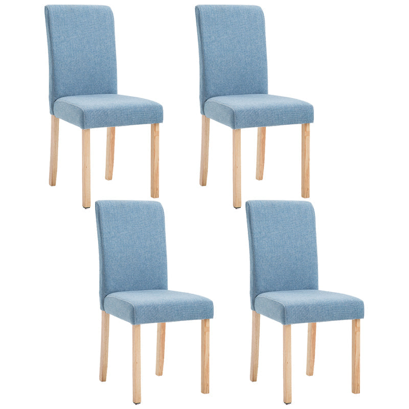 Contemporary Home Side Chair Parsons Back Upholstered Wood Dining Room Chair Light Blue 4 Piece Set Natural Wood Clearhalo ' kitchen&dining_furn' 'Dining Chairs' 'Dining Tables & Seating' 'dining_chair' 'furn' 'furn_dining_chair' 'Furniture' 'furniture_dining_chair' 'Kitchen & Dining Furniture' 'kitchen' 3521932