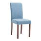 Contemporary Home Side Chair Parsons Back Upholstered Wood Dining Room Chair Light Blue 1 Piece Walnut Clearhalo ' kitchen&dining_furn' 'Dining Chairs' 'Dining Tables & Seating' 'dining_chair' 'furn' 'furn_dining_chair' 'Furniture' 'furniture_dining_chair' 'Kitchen & Dining Furniture' 'kitchen' 3521933