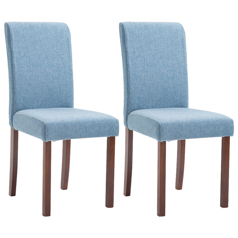 Contemporary Home Side Chair Parsons Back Upholstered Wood Dining Room Chair Light Blue 2 Piece Set Walnut Clearhalo ' kitchen&dining_furn' 'Dining Chairs' 'Dining Tables & Seating' 'dining_chair' 'furn' 'furn_dining_chair' 'Furniture' 'furniture_dining_chair' 'Kitchen & Dining Furniture' 'kitchen' 3521934