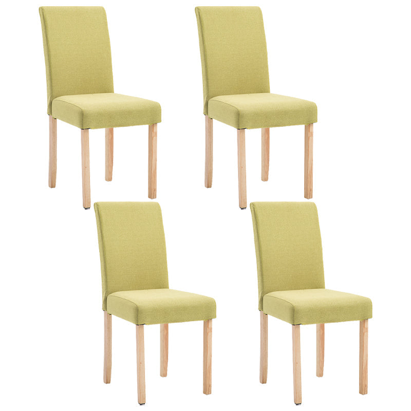 Contemporary Home Side Chair Parsons Back Upholstered Wood Dining Room Chair Green 4 Piece Set Natural Wood Clearhalo ' kitchen&dining_furn' 'Dining Chairs' 'Dining Tables & Seating' 'dining_chair' 'furn' 'furn_dining_chair' 'Furniture' 'furniture_dining_chair' 'Kitchen & Dining Furniture' 'kitchen' 3521938