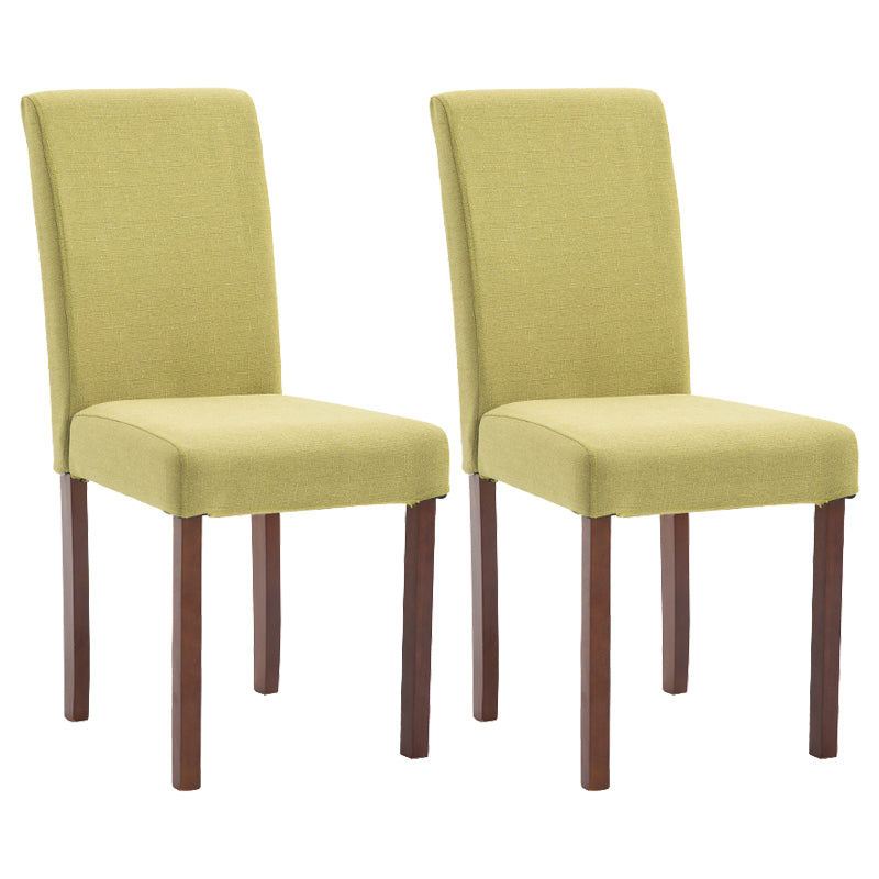 Contemporary Home Side Chair Parsons Back Upholstered Wood Dining Room Chair Green 2 Piece Set Walnut Clearhalo ' kitchen&dining_furn' 'Dining Chairs' 'Dining Tables & Seating' 'dining_chair' 'furn' 'furn_dining_chair' 'Furniture' 'furniture_dining_chair' 'Kitchen & Dining Furniture' 'kitchen' 3521940