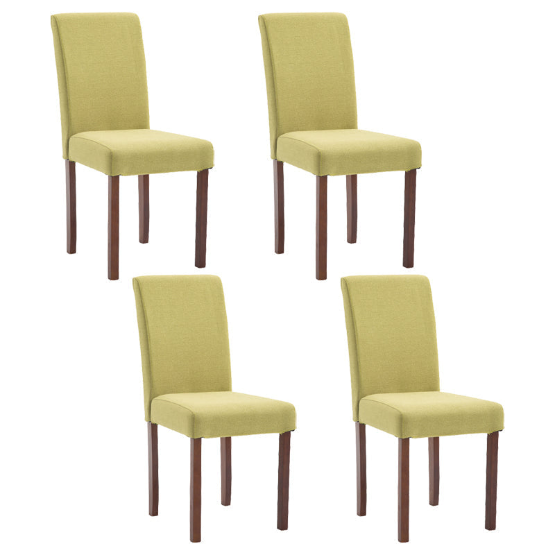 Contemporary Home Side Chair Parsons Back Upholstered Wood Dining Room Chair Green 4 Piece Set Walnut Clearhalo ' kitchen&dining_furn' 'Dining Chairs' 'Dining Tables & Seating' 'dining_chair' 'furn' 'furn_dining_chair' 'Furniture' 'furniture_dining_chair' 'Kitchen & Dining Furniture' 'kitchen' 3521941