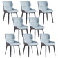 Leather Dining Side Chair Modern Indoor Wingback Chair with Black Legs Blue 8 Piece Set Clearhalo ' kitchen&dining_furn' 'Dining Chairs' 'Dining Tables & Seating' 'dining_chair' 'furn' 'furn_dining_chair' 'Furniture' 'furniture_dining_chair' 'Kitchen & Dining Furniture' 'kitchen' 3521945