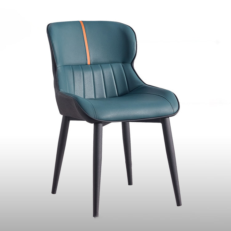 Leather Dining Side Chair Modern Indoor Wingback Chair with Black Legs Clearhalo ' kitchen&dining_furn' 'Dining Chairs' 'Dining Tables & Seating' 'dining_chair' 'furn' 'furn_dining_chair' 'Furniture' 'furniture_dining_chair' 'Kitchen & Dining Furniture' 'kitchen' 3521951