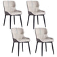 Leather Dining Side Chair Modern Indoor Wingback Chair with Black Legs Off-White 4 Piece Set Clearhalo ' kitchen&dining_furn' 'Dining Chairs' 'Dining Tables & Seating' 'dining_chair' 'furn' 'furn_dining_chair' 'Furniture' 'furniture_dining_chair' 'Kitchen & Dining Furniture' 'kitchen' 3521954