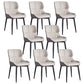 Leather Dining Side Chair Modern Indoor Wingback Chair with Black Legs Off-White 8 Piece Set Clearhalo ' kitchen&dining_furn' 'Dining Chairs' 'Dining Tables & Seating' 'dining_chair' 'furn' 'furn_dining_chair' 'Furniture' 'furniture_dining_chair' 'Kitchen & Dining Furniture' 'kitchen' 3521956