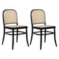 Contemporary Kitchen Opening Back Dining Side Chair Solid Wood Dining Side Chair Black 2 Piece Set Clearhalo ' kitchen&dining_furn' 'Dining Chairs' 'Dining Tables & Seating' 'dining_chair' 'furn' 'furn_dining_chair' 'Furniture' 'furniture_dining_chair' 'Kitchen & Dining Furniture' 'kitchen' 3521962
