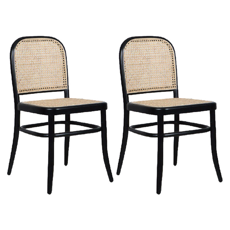 Contemporary Kitchen Opening Back Dining Side Chair Solid Wood Dining Side Chair Black 2 Piece Set Clearhalo ' kitchen&dining_furn' 'Dining Chairs' 'Dining Tables & Seating' 'dining_chair' 'furn' 'furn_dining_chair' 'Furniture' 'furniture_dining_chair' 'Kitchen & Dining Furniture' 'kitchen' 3521962