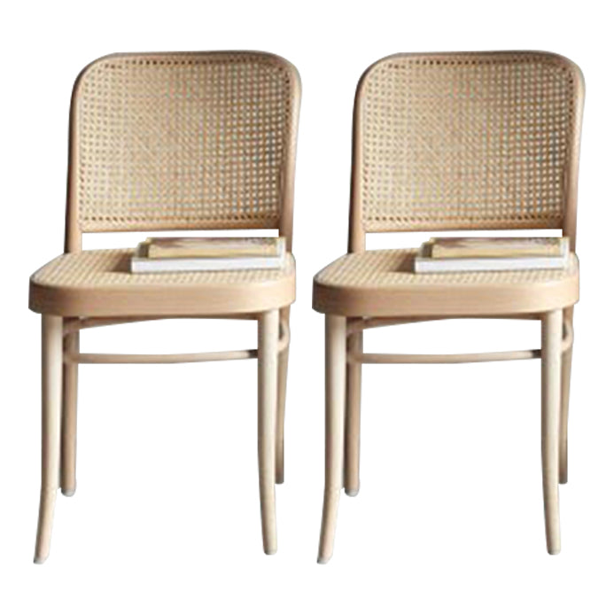 Contemporary Kitchen Opening Back Dining Side Chair Solid Wood Dining Side Chair Natural 2 Piece Set Clearhalo ' kitchen&dining_furn' 'Dining Chairs' 'Dining Tables & Seating' 'dining_chair' 'furn' 'furn_dining_chair' 'Furniture' 'furniture_dining_chair' 'Kitchen & Dining Furniture' 'kitchen' 3521969