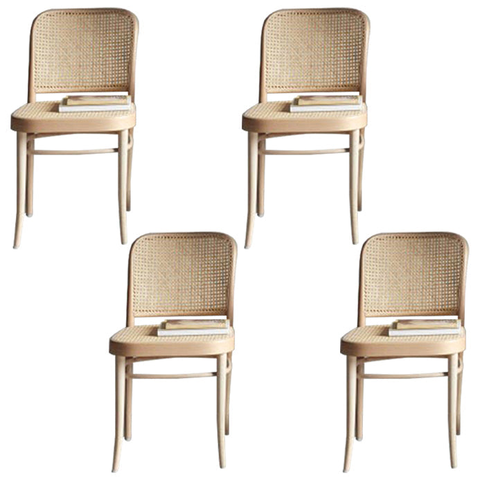 Contemporary Kitchen Opening Back Dining Side Chair Solid Wood Dining Side Chair Natural 4 Piece Set Clearhalo ' kitchen&dining_furn' 'Dining Chairs' 'Dining Tables & Seating' 'dining_chair' 'furn' 'furn_dining_chair' 'Furniture' 'furniture_dining_chair' 'Kitchen & Dining Furniture' 'kitchen' 3521970